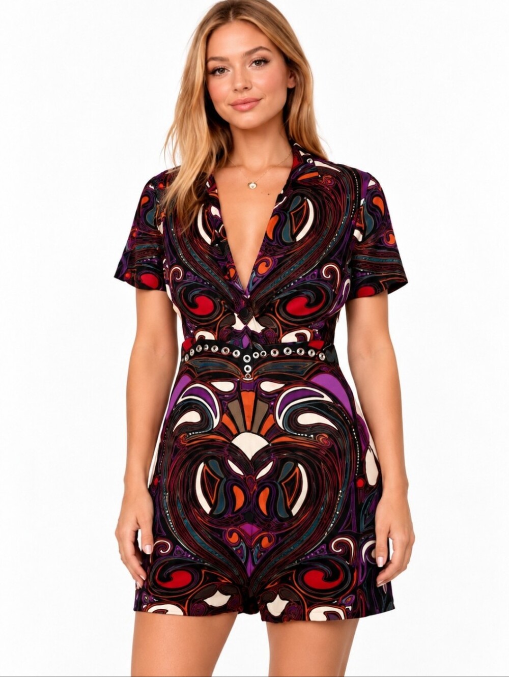 Desigual | Psychedelic Heart Print Mini Dress